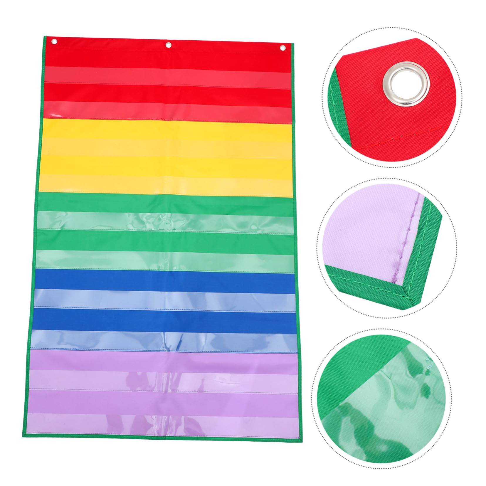 TEHAUX 3piezas Organizador De Bolsillo Para Aula Carteles De Estudio Soporte De Tarjetas Colgante Para Clases Diseño Práctico Para Tarjetas De Aprendizaje y Accesorios De Oficina Para