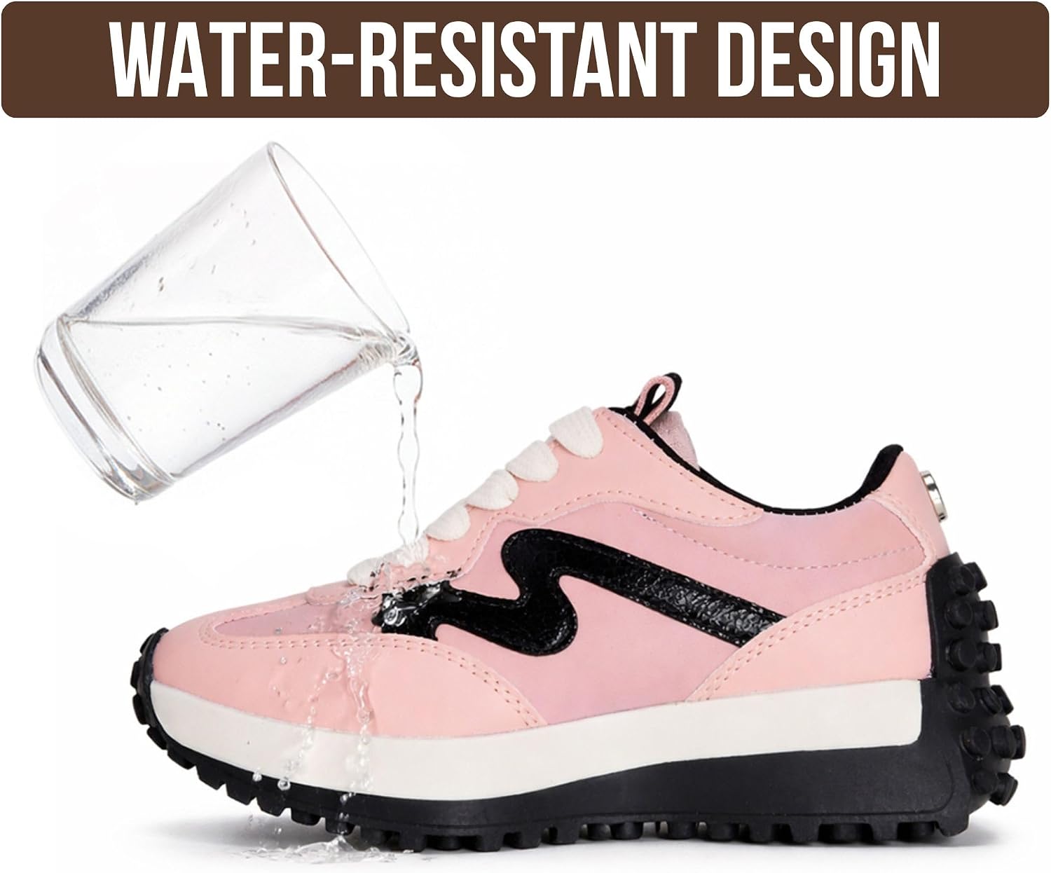 Trendy Sneakers for Girls with Stretch Laces Easy Slip in - Shoes for Girls