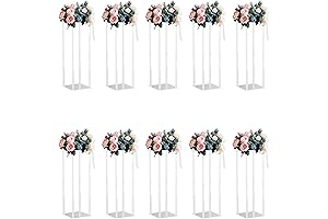 Blooming Brilliance: Vlojelry's 10-Piece Floral Vase Column Stand for Mesmerizing Centerpieces