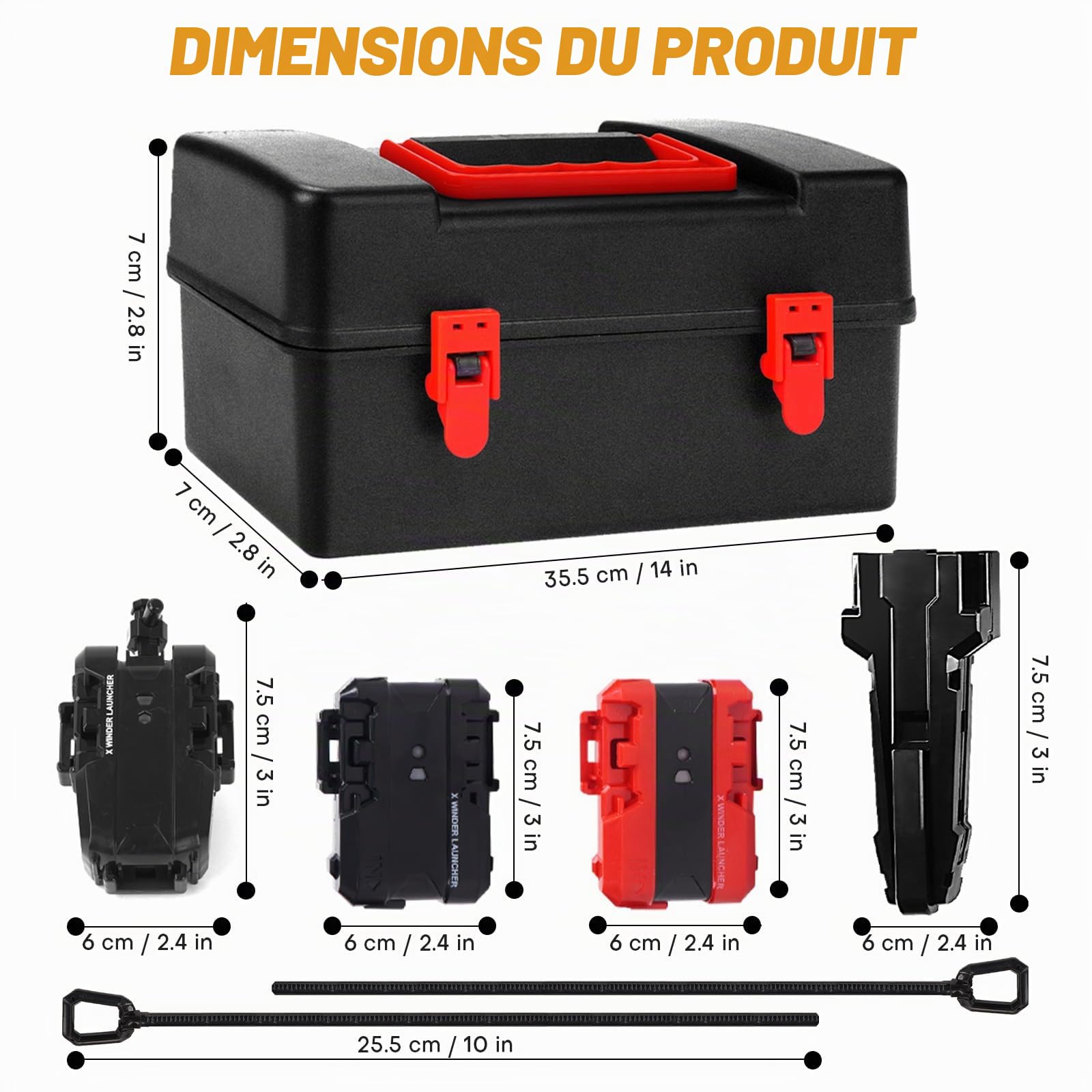Set X Toupies de Combat, 12 Jouets tournants avec 3 lanceurs, 1 poignée et boîte de Rangement Portable | Cadeau Jeu d'arène gyroscopique pour garçons et Filles dès 6 Ans