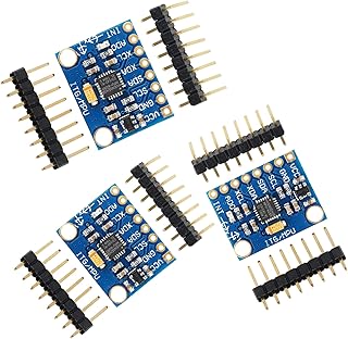 Wishiot 3pcs GY-521 MPU-6050 MPU6050 Sensor Module 3 Axis Accelerometer and Gyroscope Module 16Bit AD Converter Data Output IIC I2C DIY Kit for Arduino