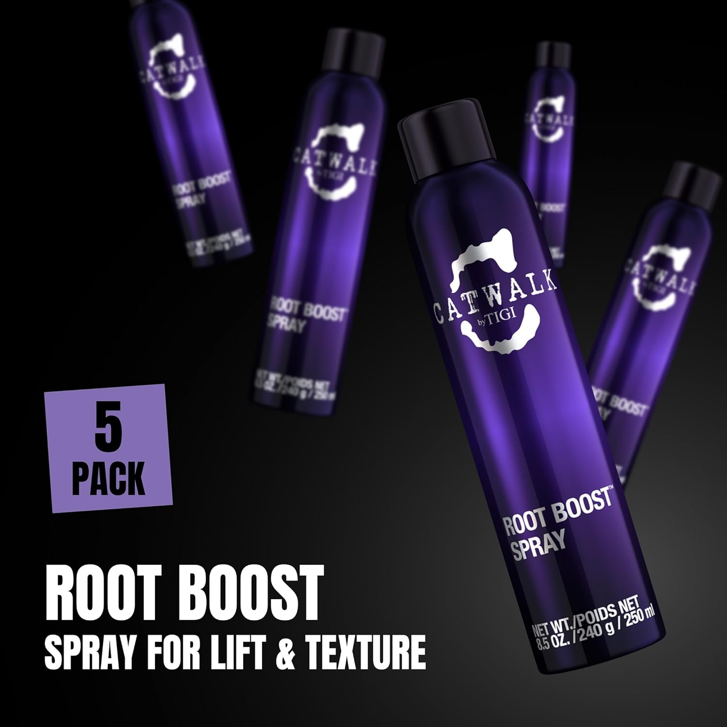 Catwalk Root Boost Spray by TIGI 5-Pack – Volumizing Mousse Hair Spray for Fine Hair, Scented, 8.5 Oz Ea