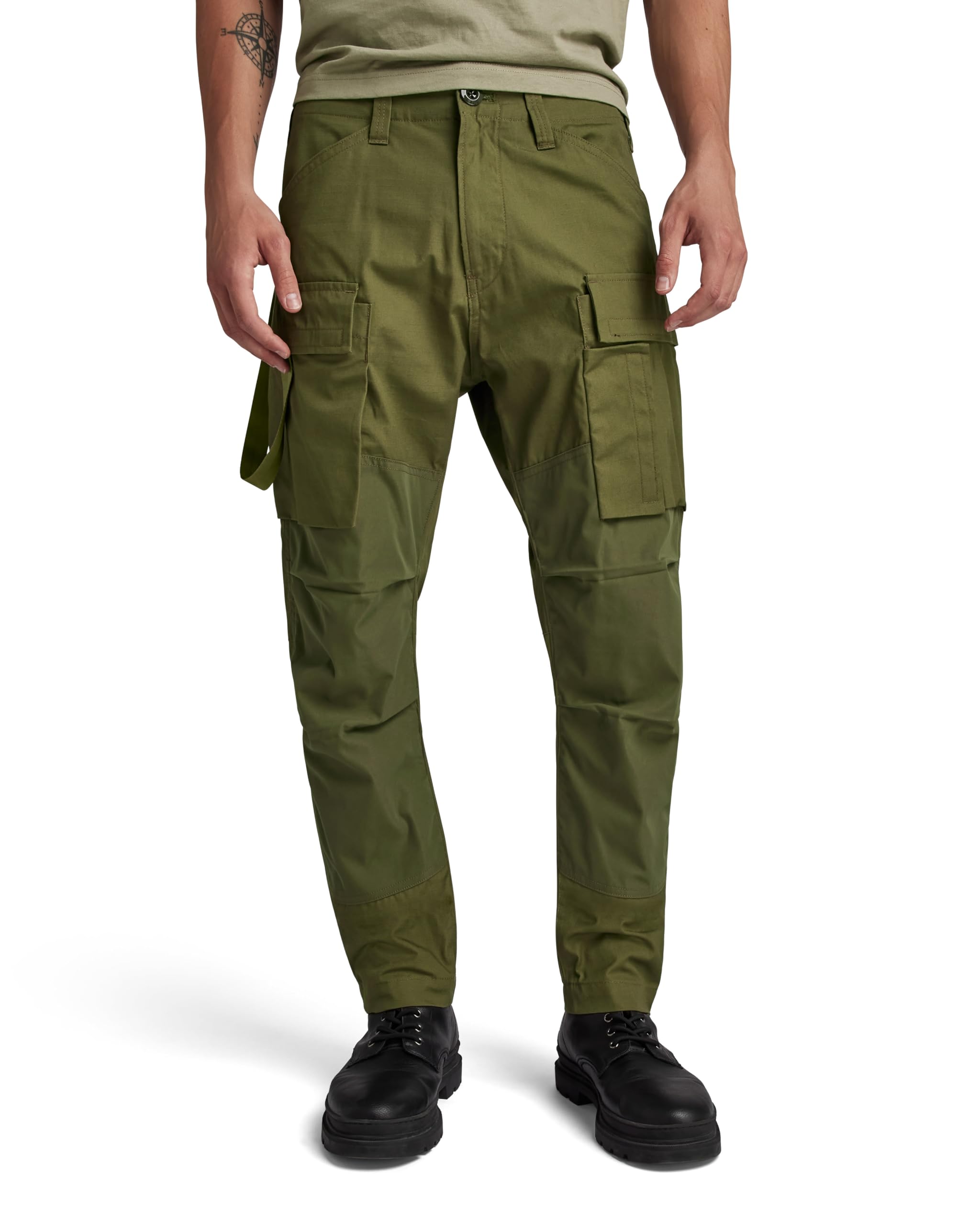 G-Star Men's 3D Regular Tapered Cargo Pants 2.0, Green (shadow olive D24308-D384-B230), 33W / 34L