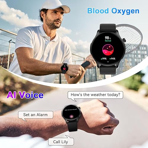 Miniatura 7 de Reloj inteligente para hombres y mujeres Fitness resistente al agua, responder llamada, relojes digitales para hombre, rastreador de pasos, reloj