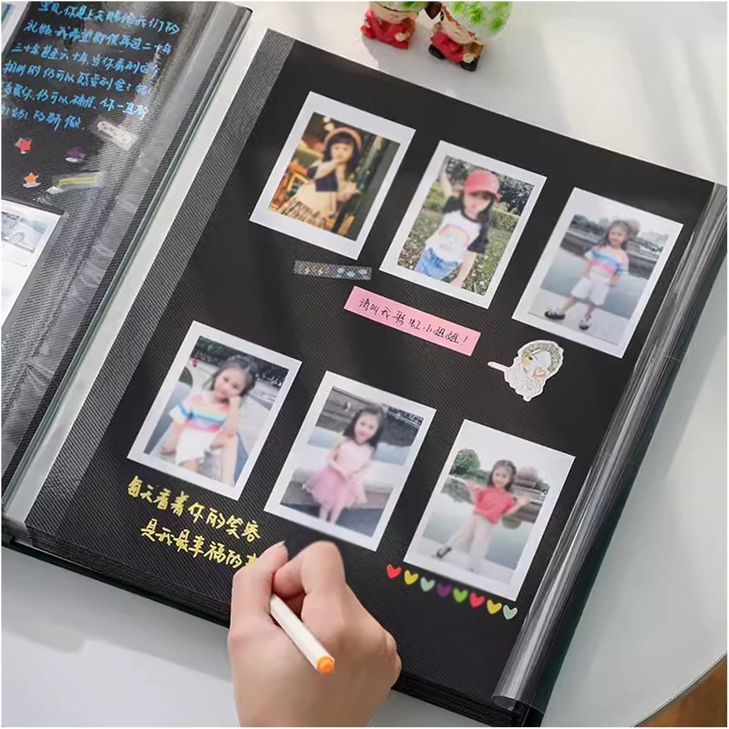 Photo Albums Album Book Memorial Album Photo Book DIY Self-adhesive Large-capacity Family Paste Homemade Laminating Handmade Couple Storage Album de fotos (Color : 06, Size : 40 white cards)