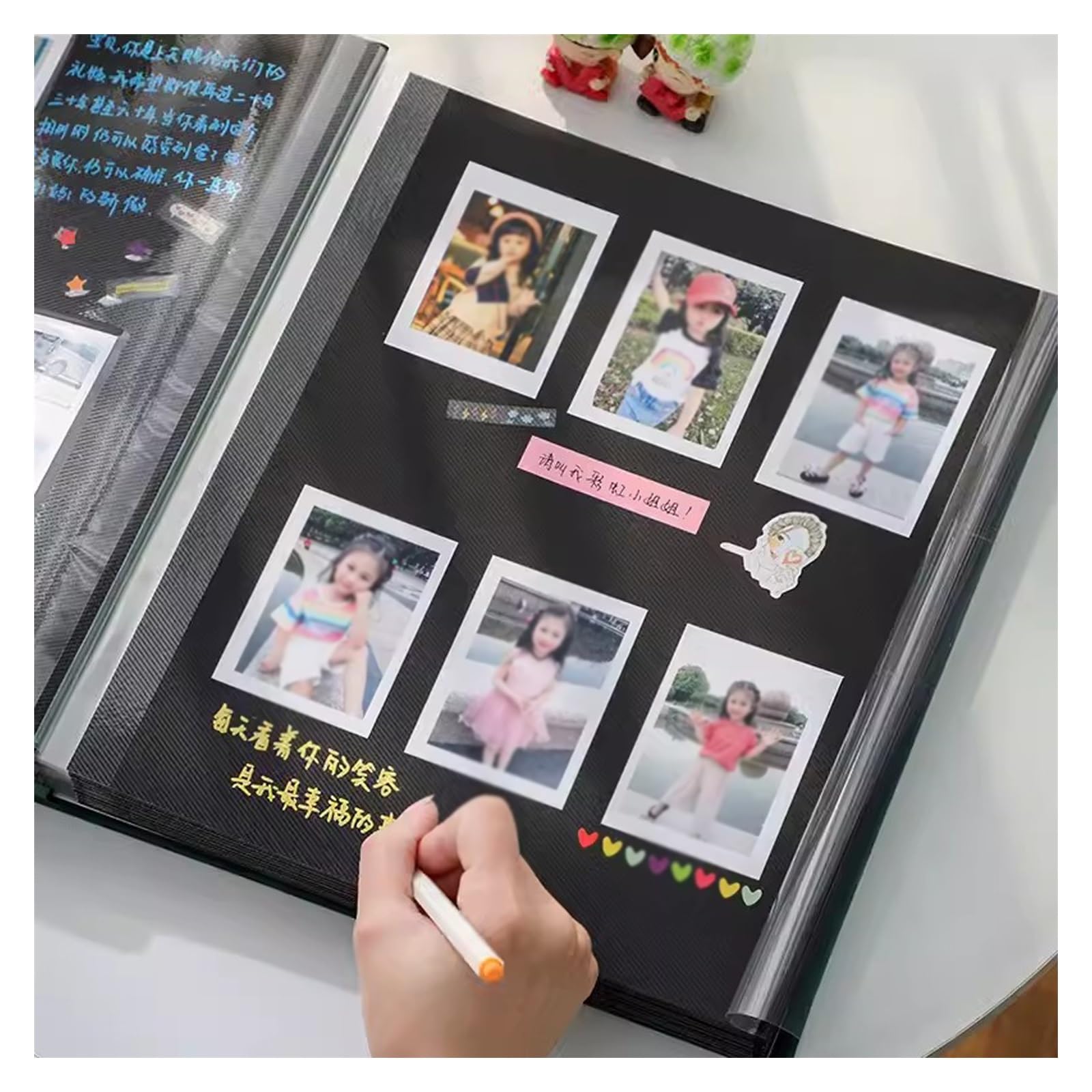 Album fotograficzny Album pamiątkowy książka album fotograficzny książka DIY samoprzylepna duża pojemność domowa pasta laminowanie ręcznie robiona para album do przechowywania (Kolor: 05 , rozmiar: 60