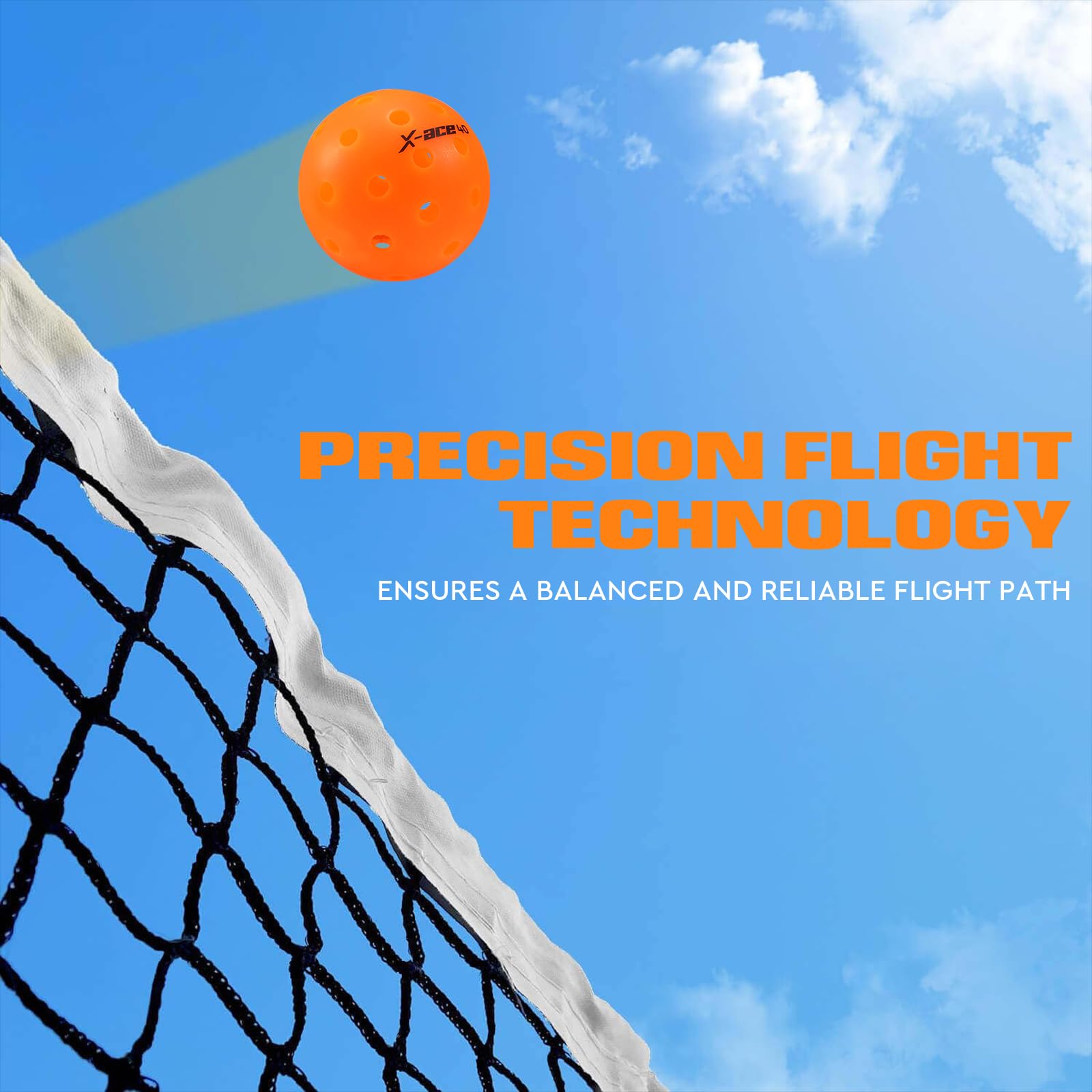 AMA SPORT Pickleball-Bälle für den Außenbereich, 40 Löcher, langlebig, hohe Sichtbarkeit und Sprungkraft, für alle Pickleball-Paddel und alle Pickleball-Plätze, 4/12 Stück