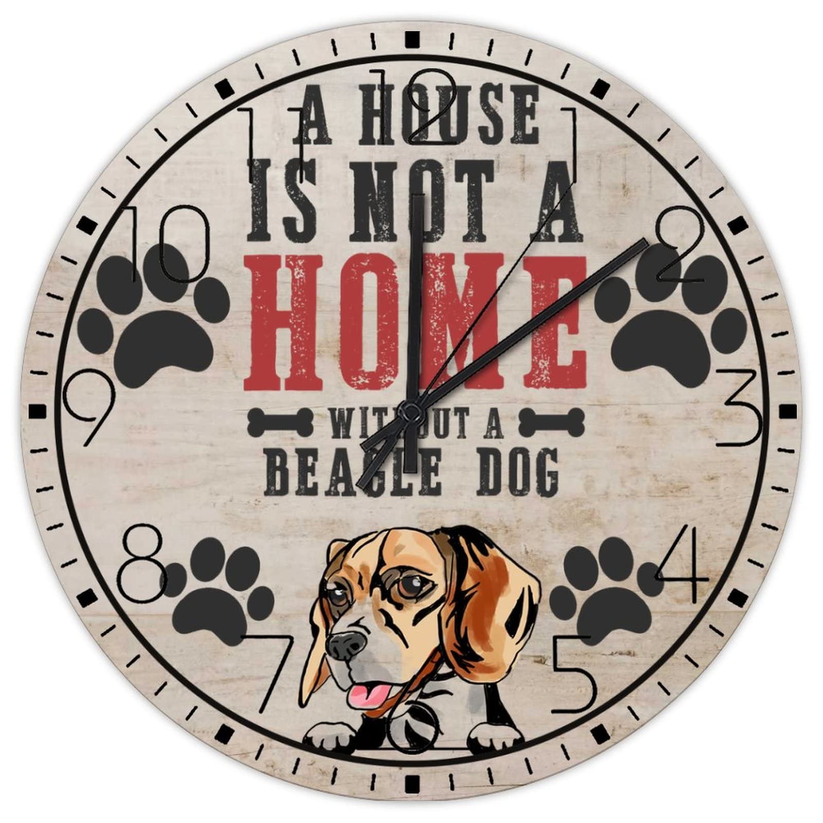 Horloge murale vintage en bois silencieuse 38 cm pour salon et bureau