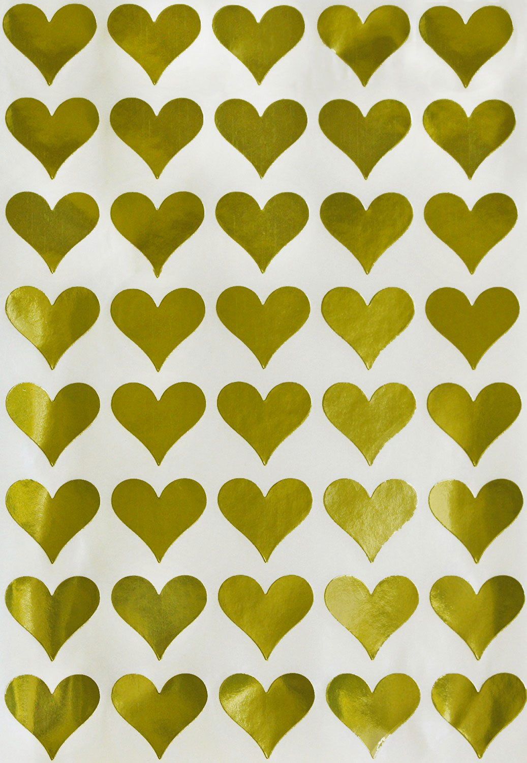 Royal GreenAdhesive Heart Stickers Gold Labels Bulk for Art and Crafts - 1000 Pack