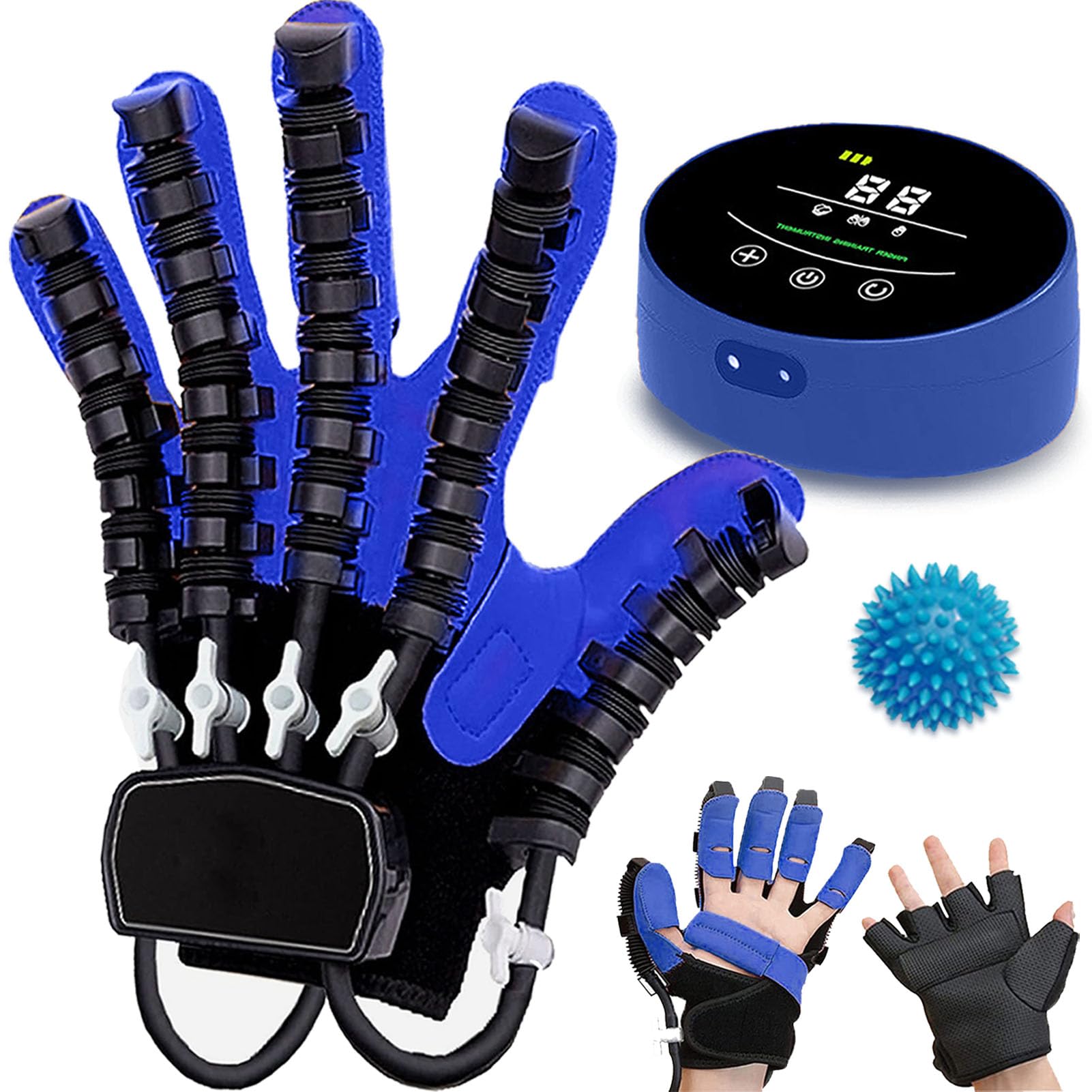 Gants de rééducation robotiser pour traitement des dysfonctionnements de la main gauche S