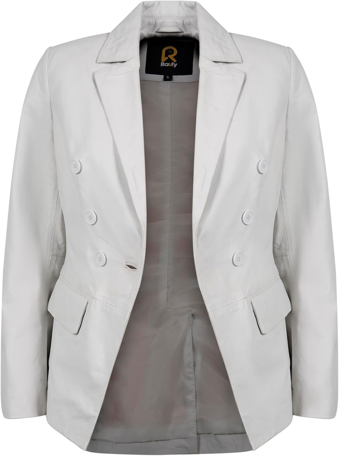 Rauly Women’s Genuine Leather Blazer Jacket –Double-Breasted Leather Coat for Women - Image 3