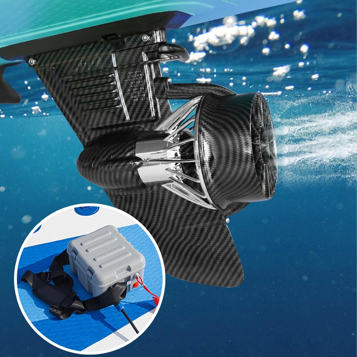Aleta eléctrica para la tabla del SUP, emitedor submarino de 160W con control remoto, motor recargable alimentado por batería para la paleta de pie, dispositivo portátil de la asistencia de la tabla d
