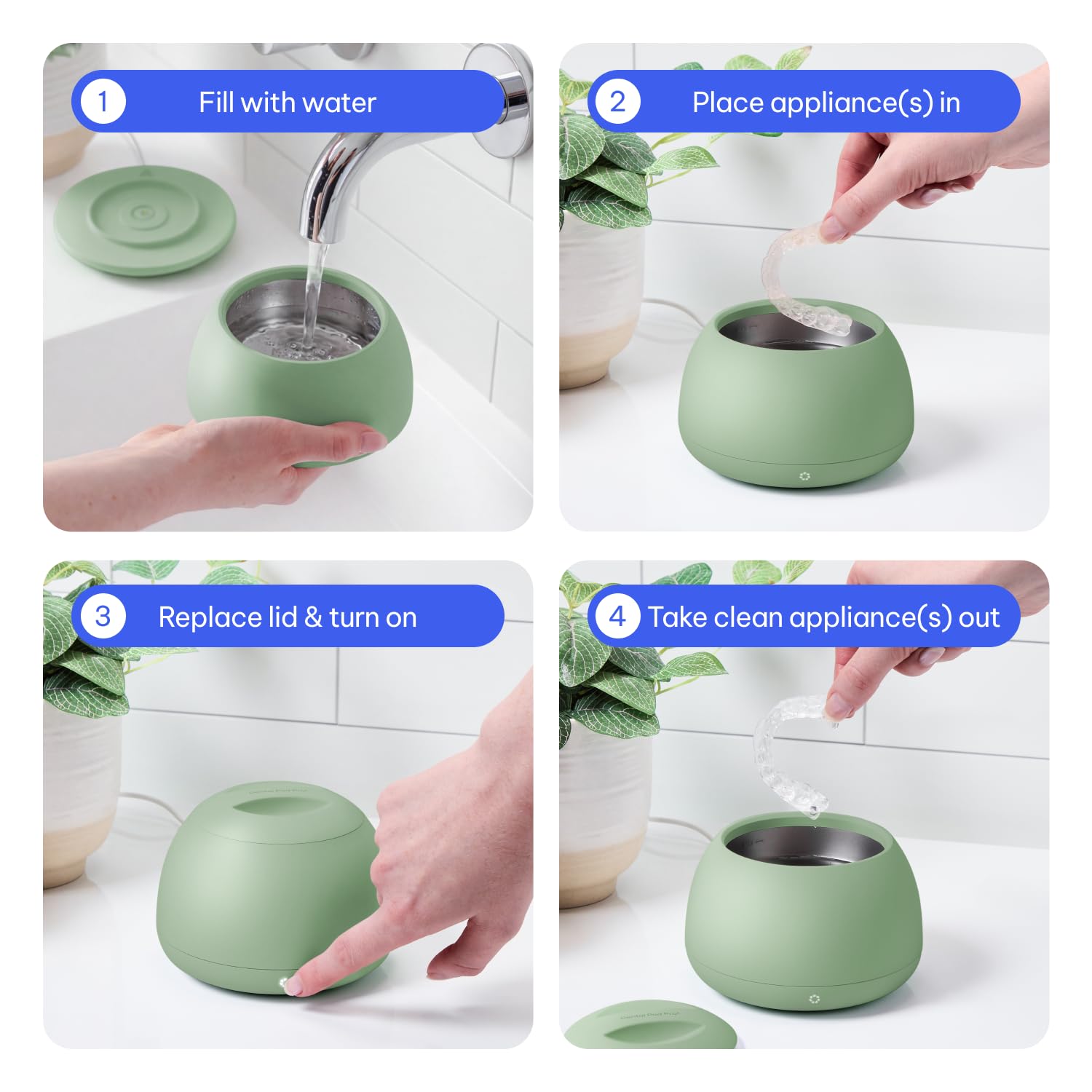 Zima Dental Pod PRO: Nuova Macchina Pulitrice ad Ultrasuoni per Apparecchi Ortodontici. Leader del Mercato, Miglior Pulitore per Allineatori, Pulitore per Bite Notturni, Pulitore per Paradenti