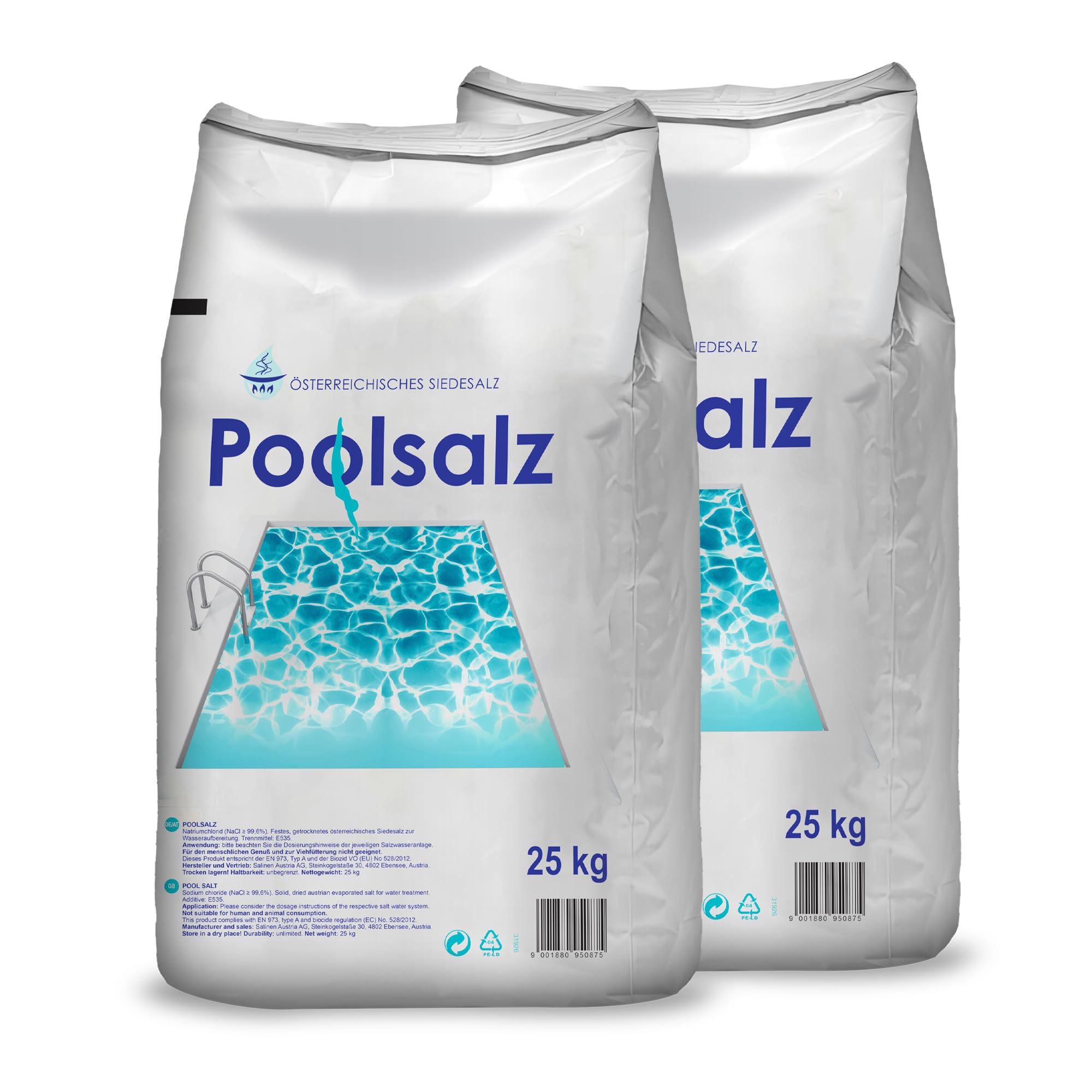 Salinen Poolsalz 50 kg - bietet höchste Reinheit und ist bestens für alle Pools mit Salzelektrolyseanlagen geeignet.