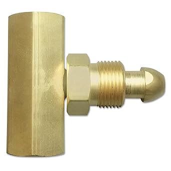 Western Enterprises T-92 Manifold Coupler Tees, Brass, Argon/Helium/Nitrogen, Male Connection, 0.5 Length