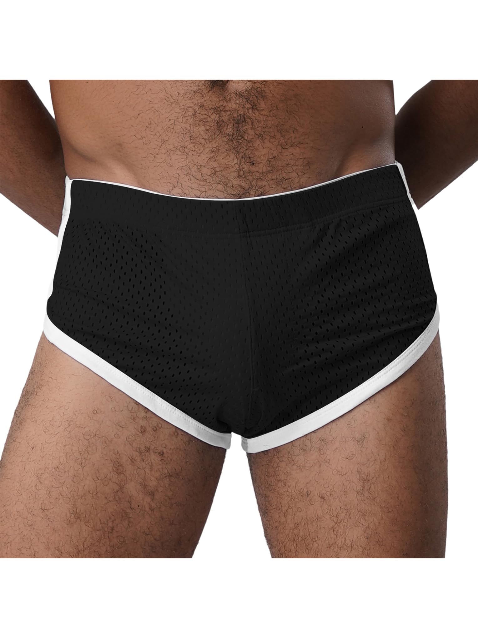 Hansber Mens Hollow Out Boxer Shorts Quick-Drying Breathable Brief for Sports Underwear