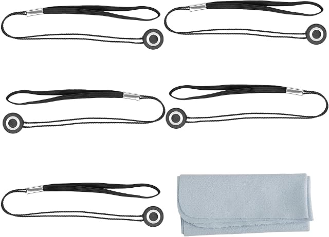 ChromLives 5 Pack Lens Cap Leash Lens Cap Keeper Holder Prevent Lens Cap Lost Compatible with DSLR Camera Canon/Nikon/Sony/Panasonic/Fujifilm Camera and More