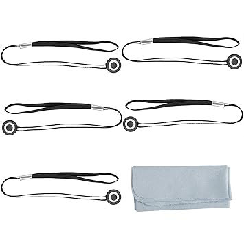 ChromLives 5 Pack Lens Cap Leash Lens Cap Keeper Holder Prevent Lens Cap Lost for DSLR SLR Camera Canon/ Nikon/ Sony/ Panasonic/ Fujifilm Camera and More