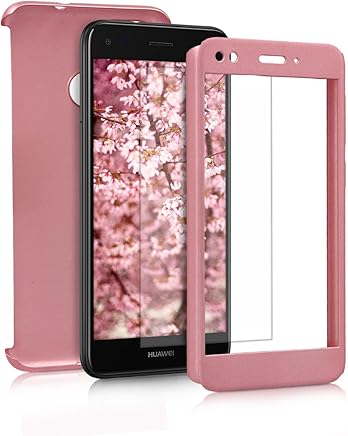 kwmobile Funda para Huawei Y6 Pro (2017) / Enjoy 7 - Carcasa Protectora Completa con [Cristal Templado] - Cover con Protector de Pantalla [Duro]