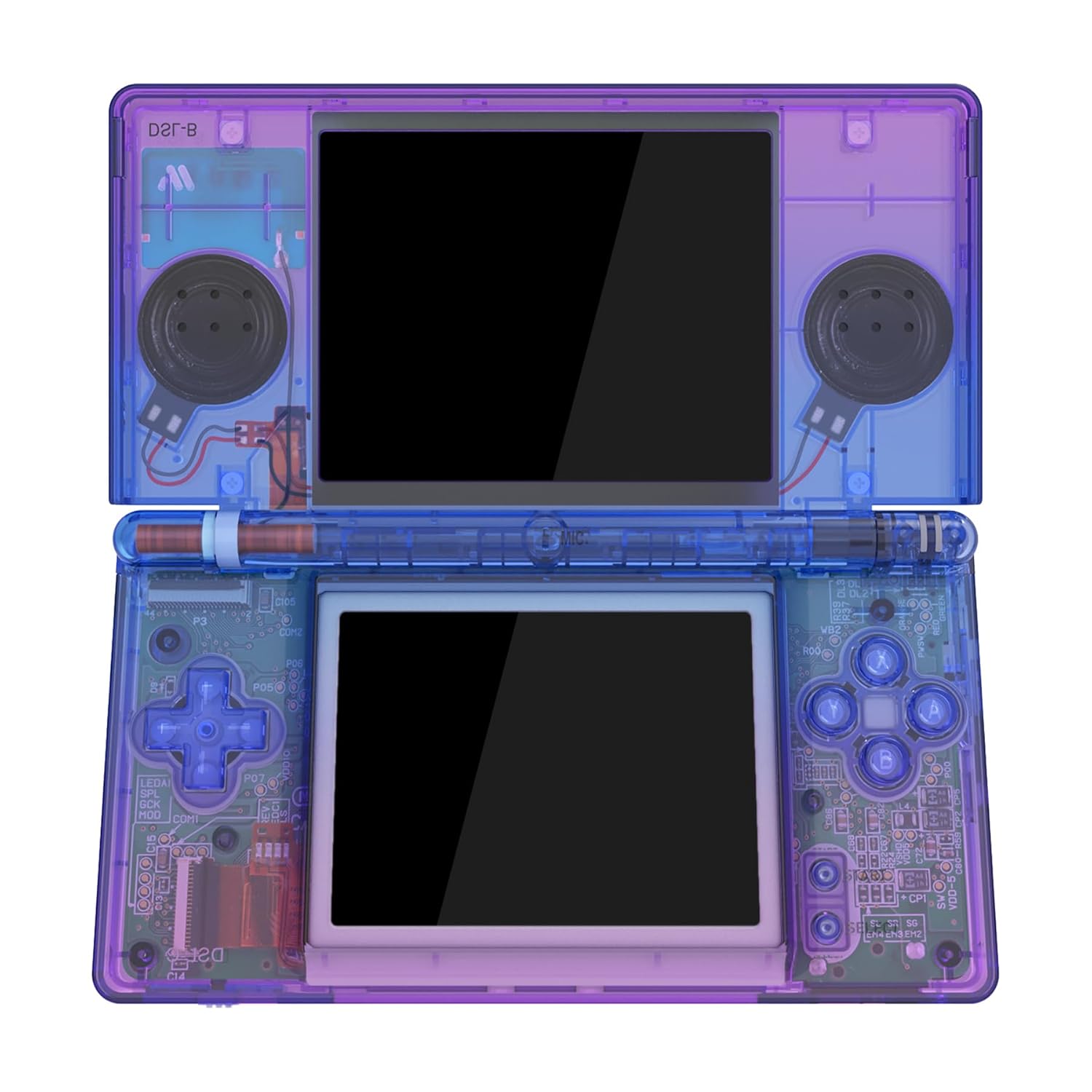 eXtremeRate Gradient Translucent Bluebell Replacement Full Housing Shell for Nintendo DS Lite, Custom Handheld Console Case Cover with Buttons, Screen Lens for Nintendo DS Lite NDSL - Console Without - Image 4