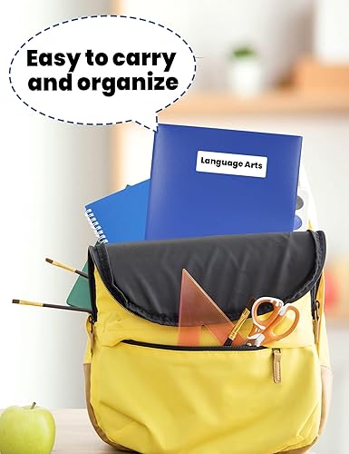 Vista 45 de SUNEE Carpetas con bolsillos (paquete de 6, colores surtidos), carpetas de plástico con bolsillo, carpeta de polietileno para documentos