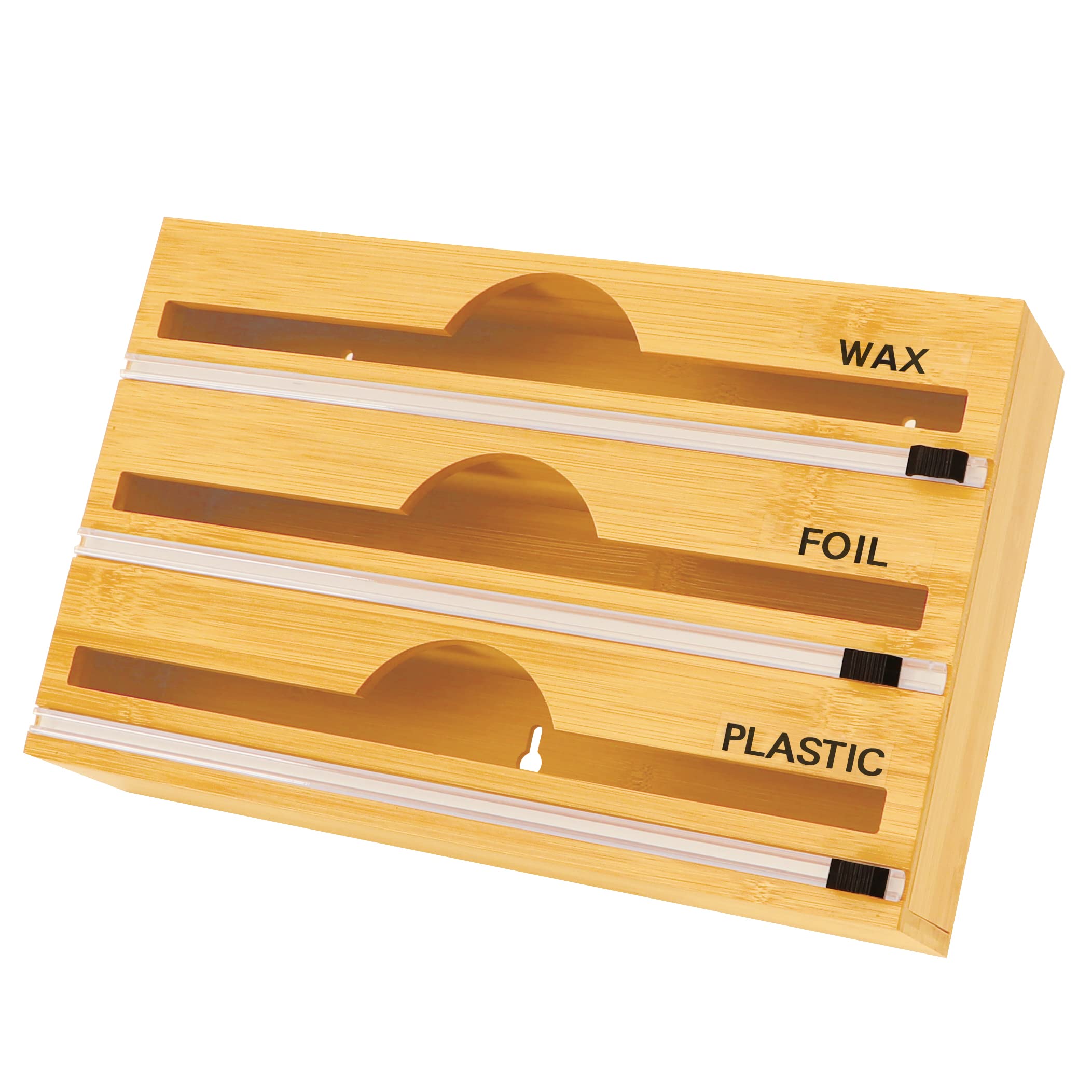 ラップカッター カッター付きプラスチックラップディスペンサー Amazon.co.jp: 3in1 ラップディスペンサー スライドカッター付き 竹