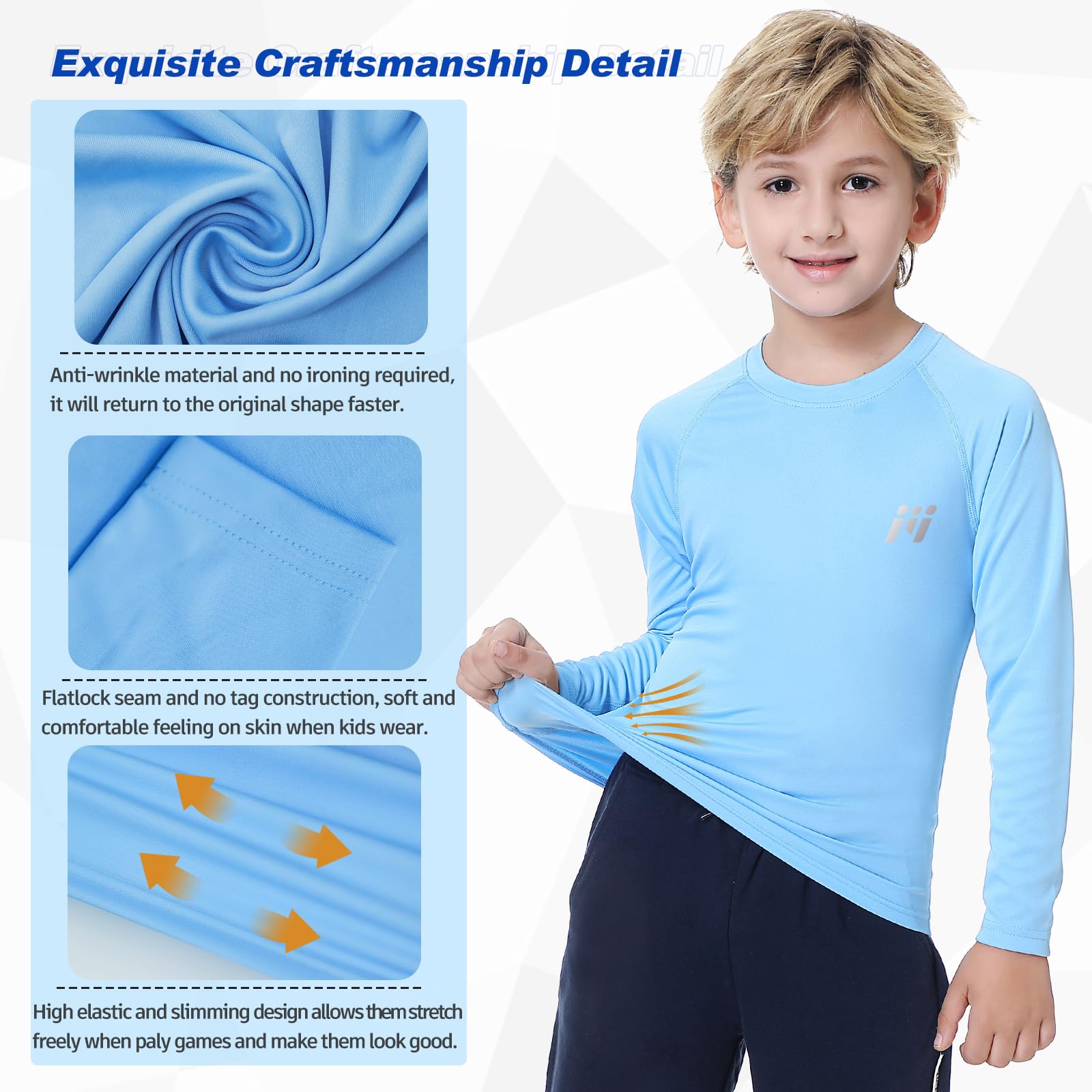 MEETWEE Niño Camiseta Natación Manga Larga con UV Protección Solar, UPF 50+ Camiseta de baño Rashguard Secado Rápido para Surf Piscina Playa