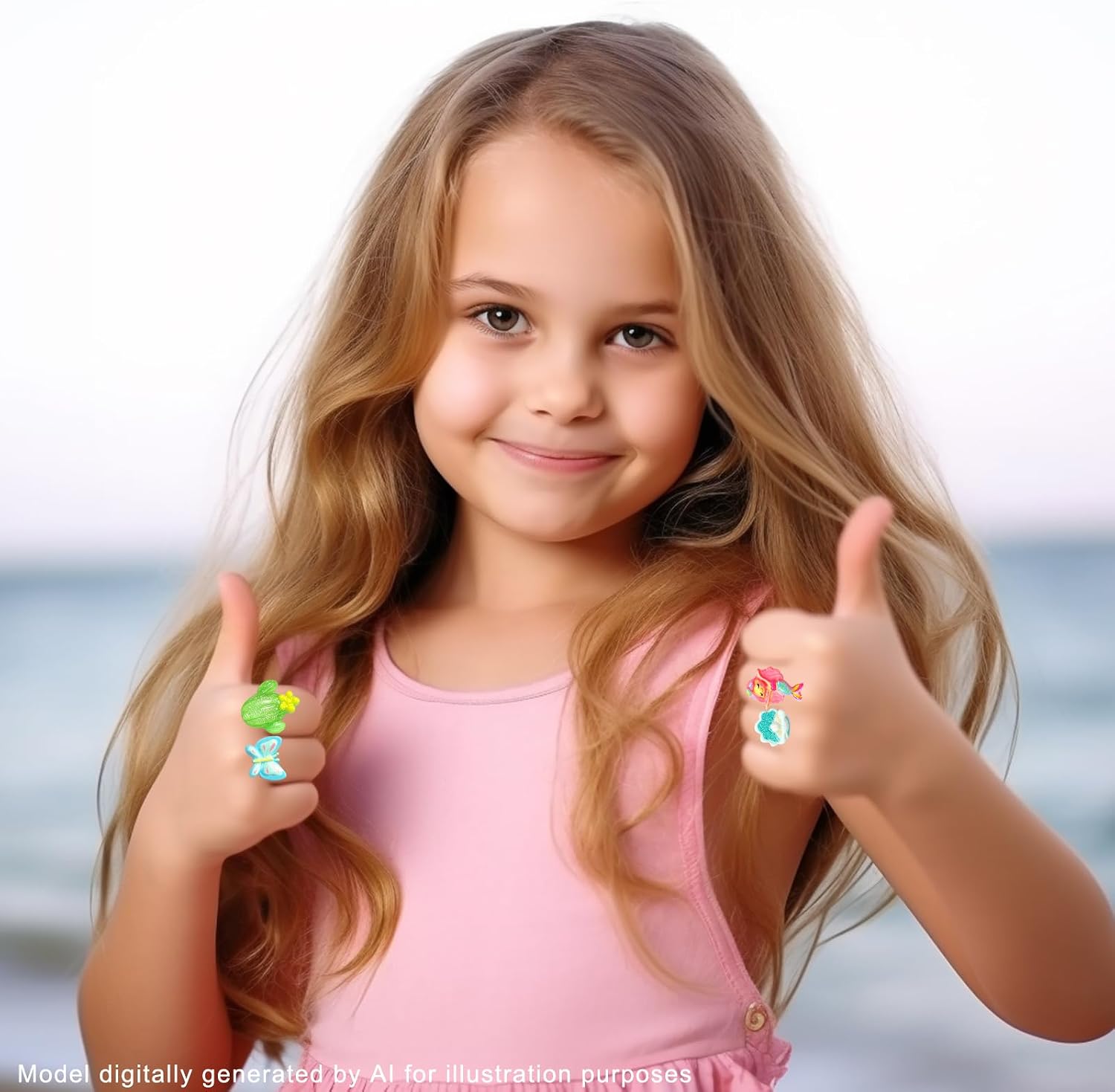 Pinksheep Little Girl Jewel Rings 24