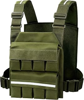 SUNRISING Weighted Vest for Men and Women Weight Vests Adjustable Strength and Endurance Training Fitness Workouts Tactical Running(Excluding Lead Blocks)