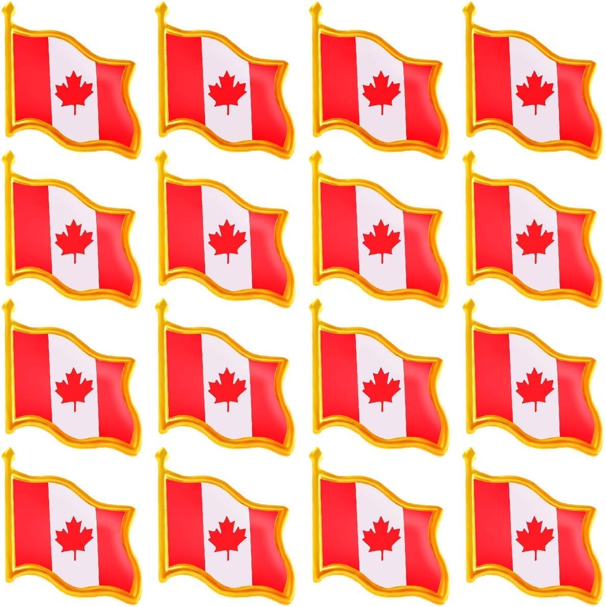20/50/100 Pack Canada Flag Pin Canadian National Lapel pins Enamel Made of Metal Souvenir Men Women Patriotic