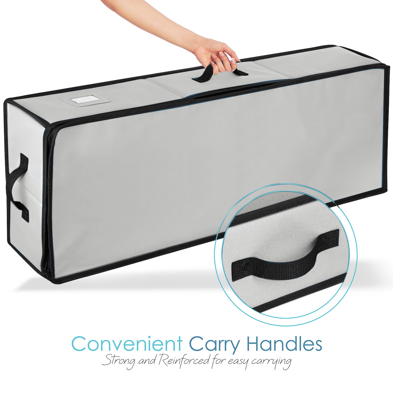 Hearth & Harbor Geschenkpapier-Aufbewahrungsbehälter, Weihnachts-Aufbewahrungstasche mit Bandspender und Innentaschen, für Geschenkpapier-Organizer, passend für bis zu 26 Rollen à 101,6 cm Länge