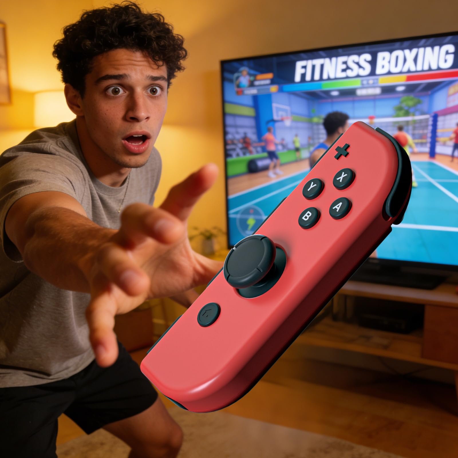 ECHZOVE Impugnatura per Switch Fitness Boxe, Maniglia per Nintendo Switch Boxing - 2 confezioni (nero)