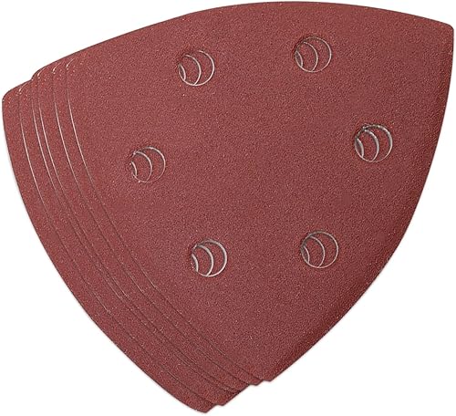 Miniatura 28 de Utoolmart Papel de lija para detalles, papel de lija triangular, almohadillas de lijado de gancho y bucle, multiherramienta oscilante triangular, 15