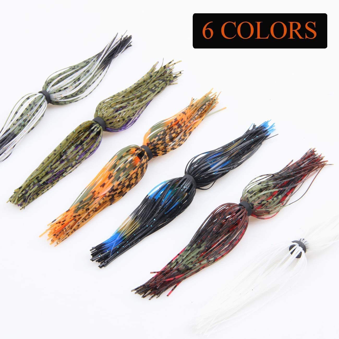 Jupes En Silicone Pour Leurres De Pêche - Lot De 600 Brins (12 Paquets) - 13cm - Pour Spinnerbaits, Buzzbaits