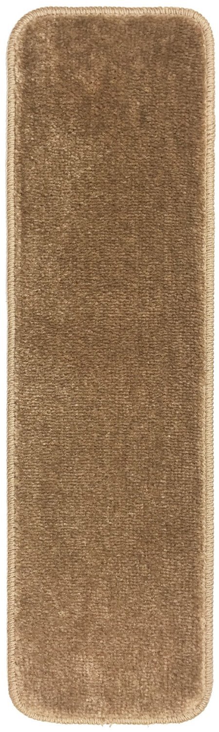 Stair Tread Treads Indoor 7 inch x 24 inch Machine Washable Skid Slip Resistant Carpet Stair Tread Treads Comfy Collection (Set of 13, Grey)