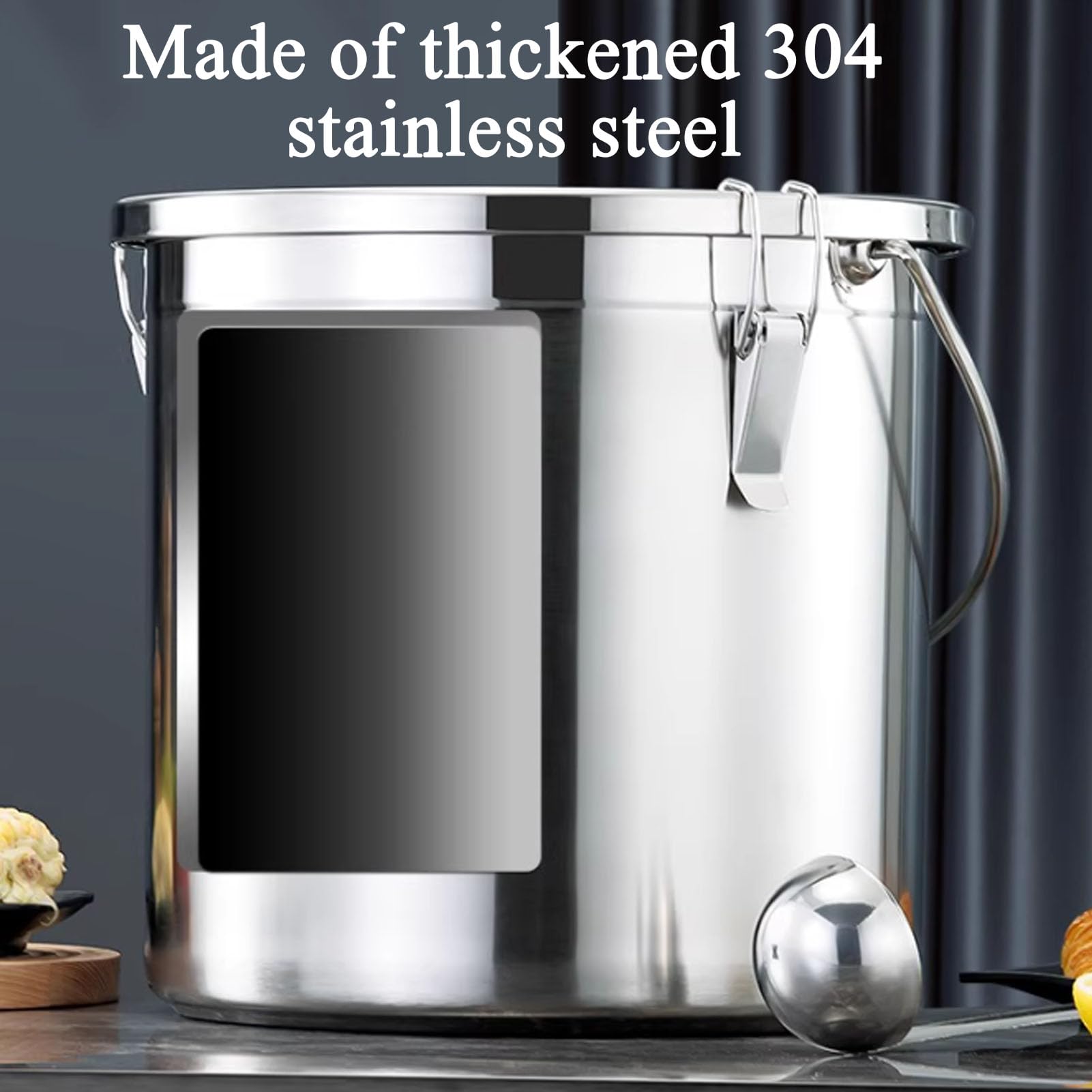 304 Edelstahlfass, Flüssigkeitsbehälter, Lager- Und Transportkrug, Eimer Zur Lagerung Und Zum Transport Von Flüssigkeiten Mit Versiegeltem Deckel Für Wein, Bier, Lebensmi,30L