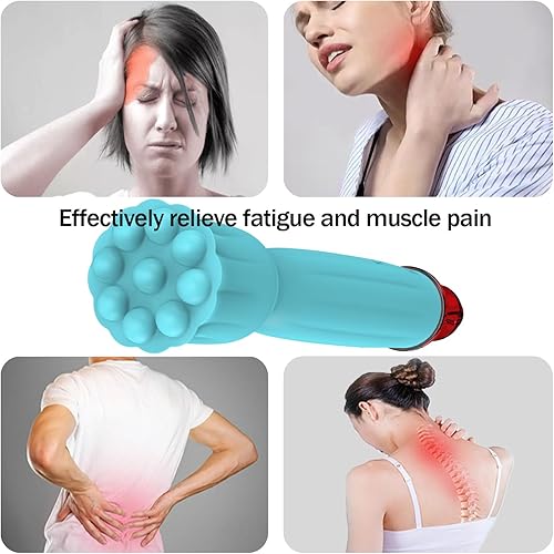 Miniatura 7 de Mini masajeador portátil de mano, silicona suave impermeable, para cabeza, cara, cuello, hombro, espalda, herramienta de alivio del dolor muscular