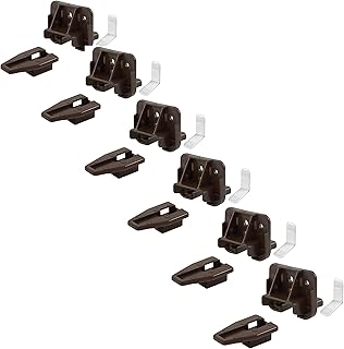 Prime-Line R 7321 Drawer Track Guide and Glides - Replacement Furniture Parts for Dressers, Hutches and Night Stand Drawer Systems (Pack of 6)