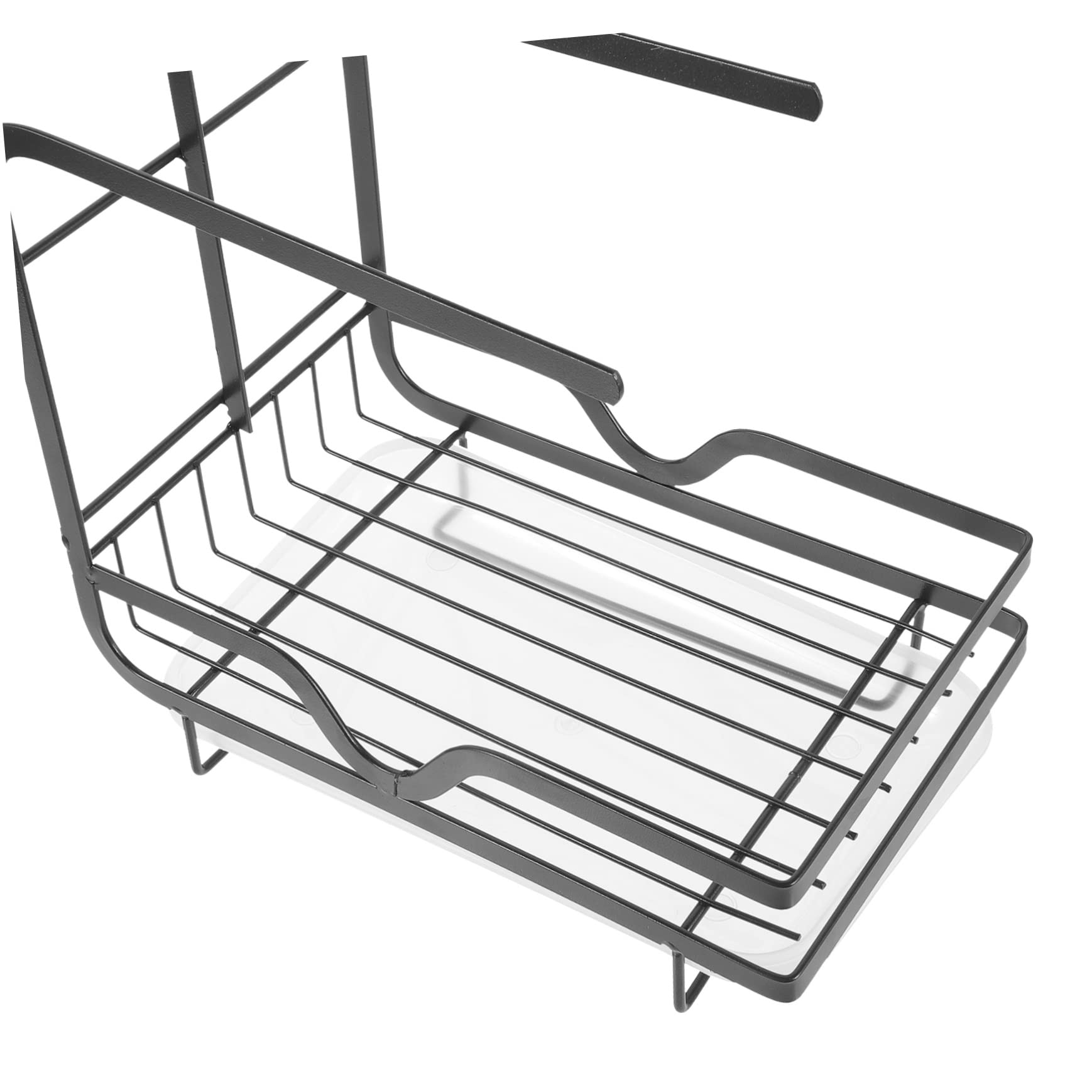 Cabilock Soporte Escurridor de Esponjas y Paños de Cocina, Organizador Metálico de Pared para Fregadero y Cocina, Negro