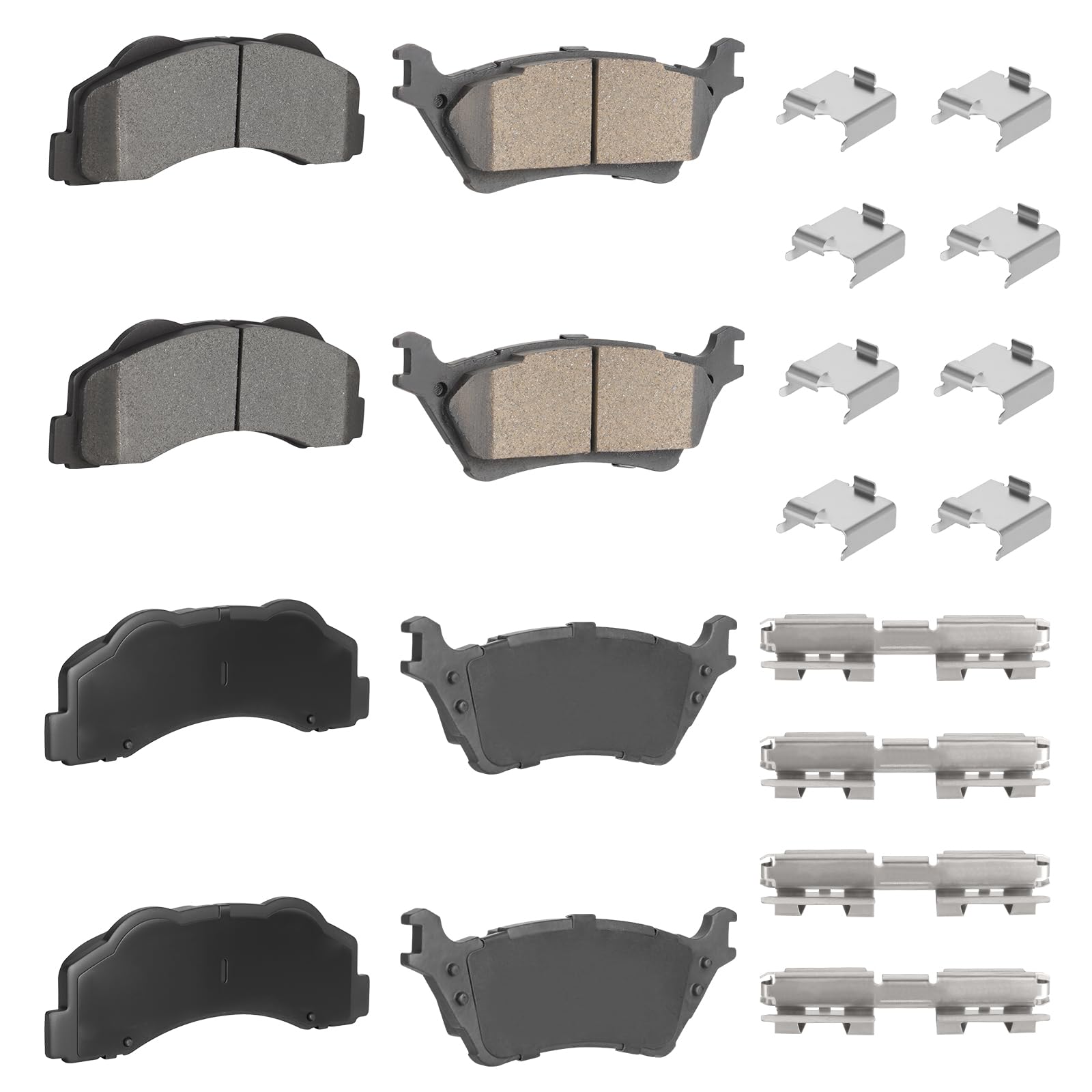 Front & Rear Disc Brake Pads Set