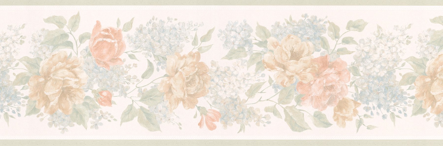 Frise murale papier peint fleuri Mirage Classics 20cm x 457cm
