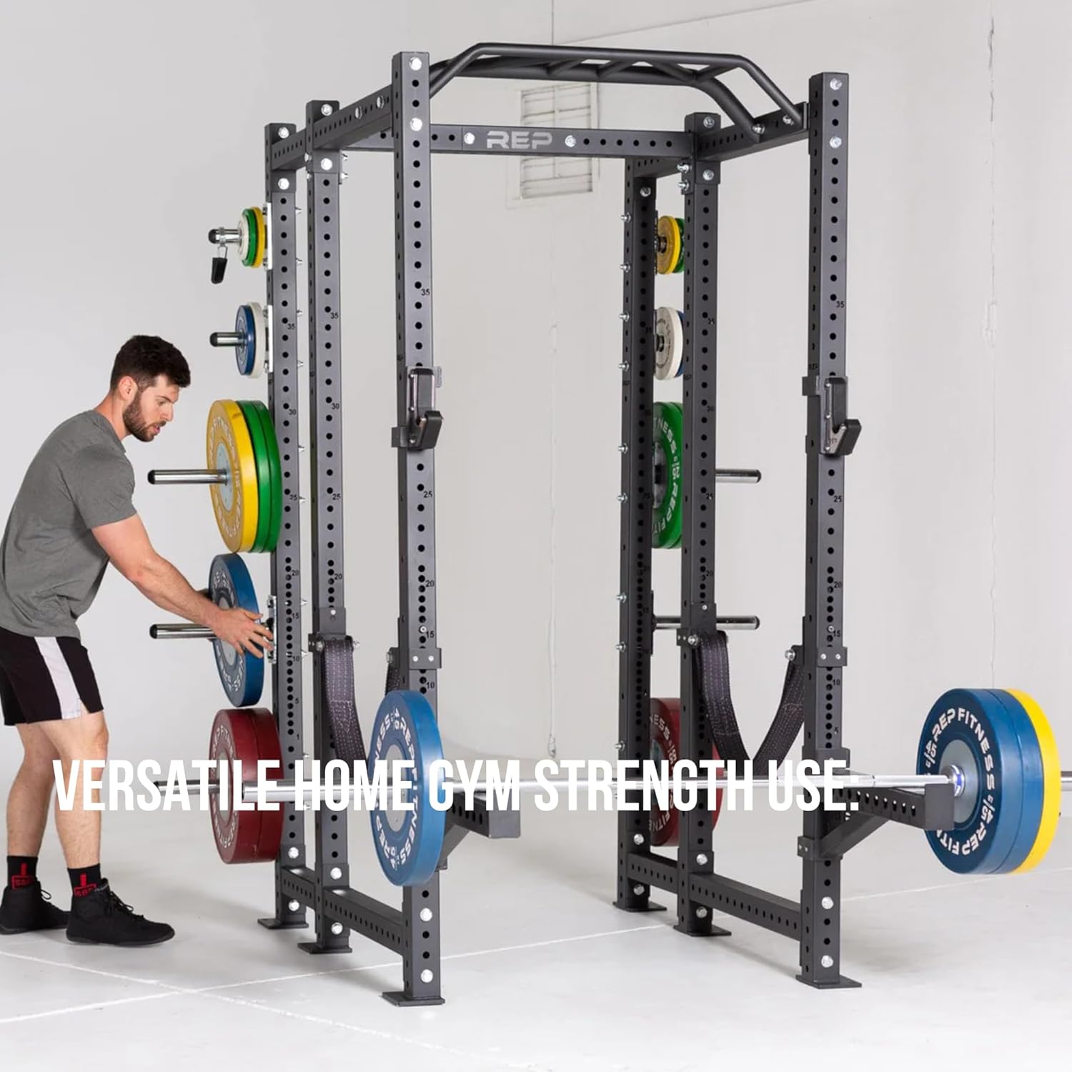 REP Color Bumper Plates, KG Olympic and Competitive, For Barbell Set, Rubber Training Discs for Home Gym Strength Lifting, Low Bounce Durable, Weight Sets of 90 |110 | 120 | 140 Kilogram Options