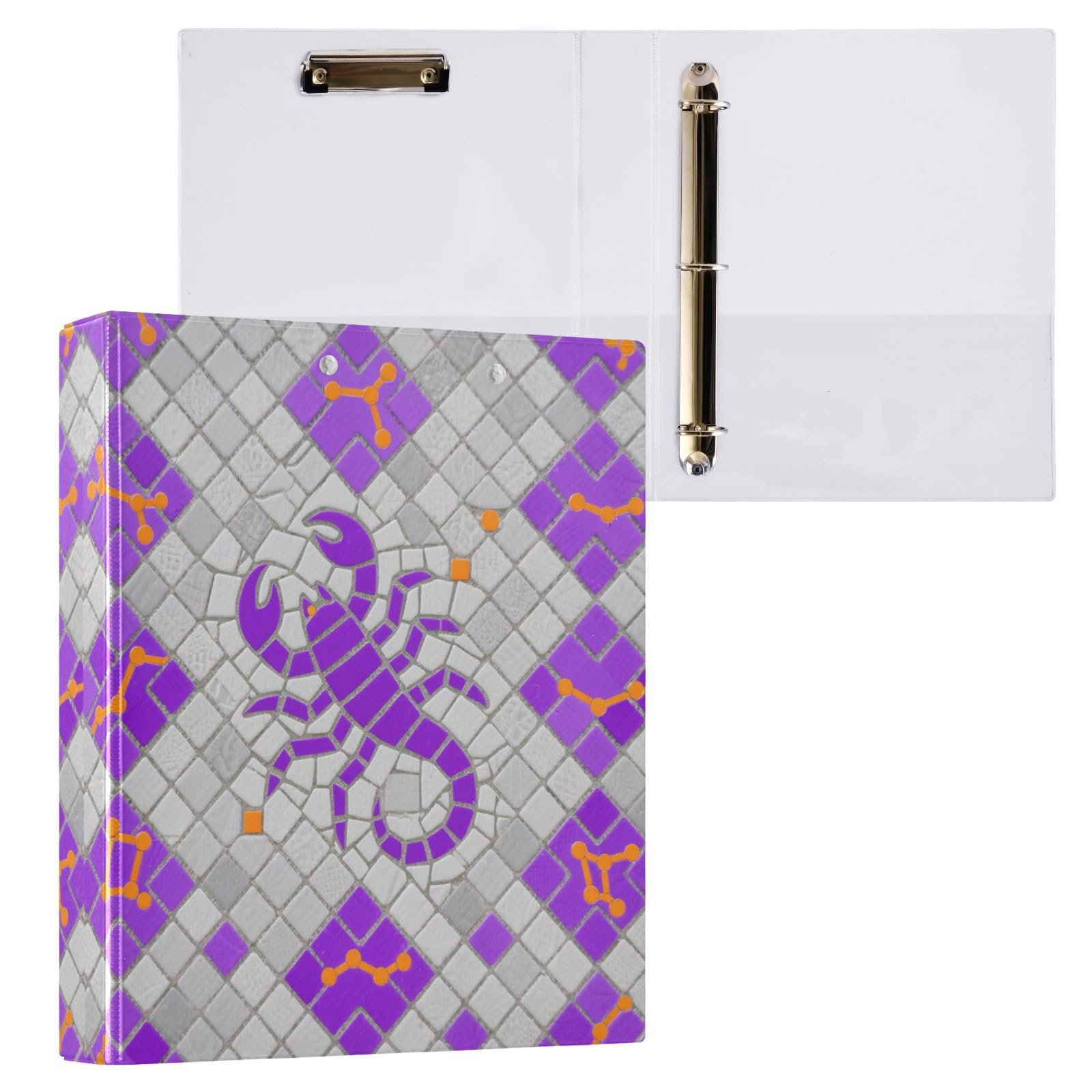 Raccoglitori per quaderni con anelli a D da 1-1/2 pollici, con tasche, confezione da 2 raccoglitori estetici, 200 fogli