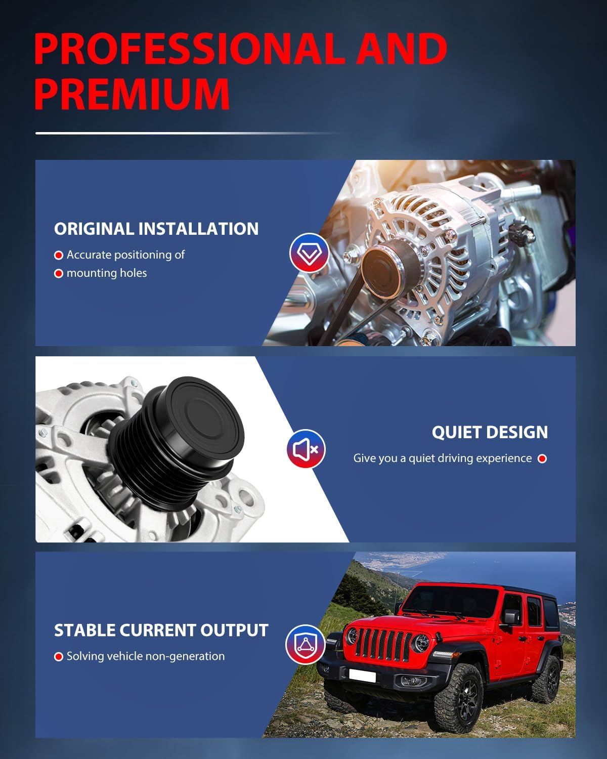 cciyu New Car Alternator Replacement for/Compatible with 2007-2009 For Lexus RX350 2007-2016 Camry 2008-2012 Highlander 2009-2012 RAV4 11136, 104210-2070, 104210-4830
