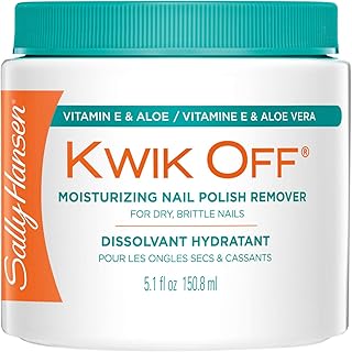 Sally Hansen Kwik Off Nail Color Remover with Vitamin E and Aloe, 5.1 Fluid Ounce