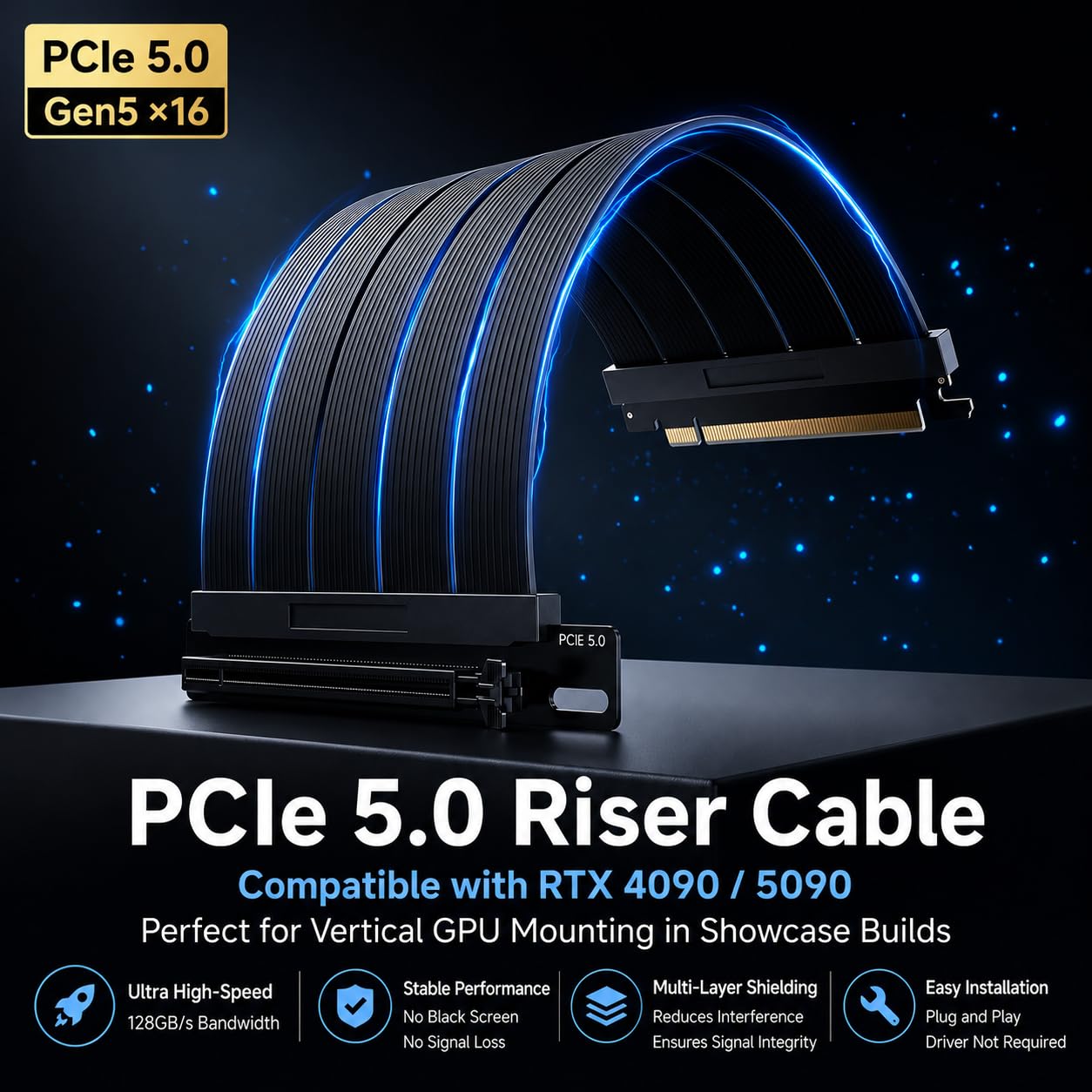 Amazon.co.jp: PCIe 5.0 ライザーケーブル 20cm 90度 L型 GPU延長