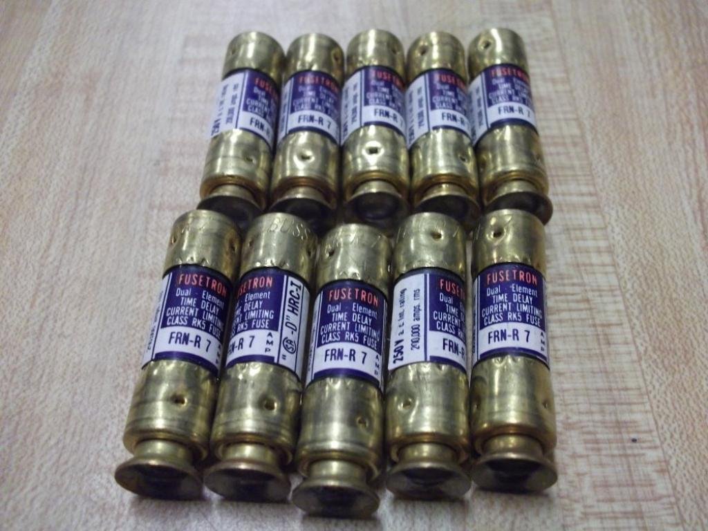 Bussmann FRN-R-7 Fusetron Fuse 250V 7AMP (Pack of 10)