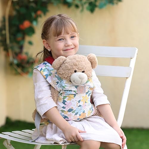 Miniatura 44 de GAGAKU Portabebés para niñas pequeñas, Eslinga portabebés de juguete para niños, accesorios de muñecas Reborn - Rosa - Conejo rosado