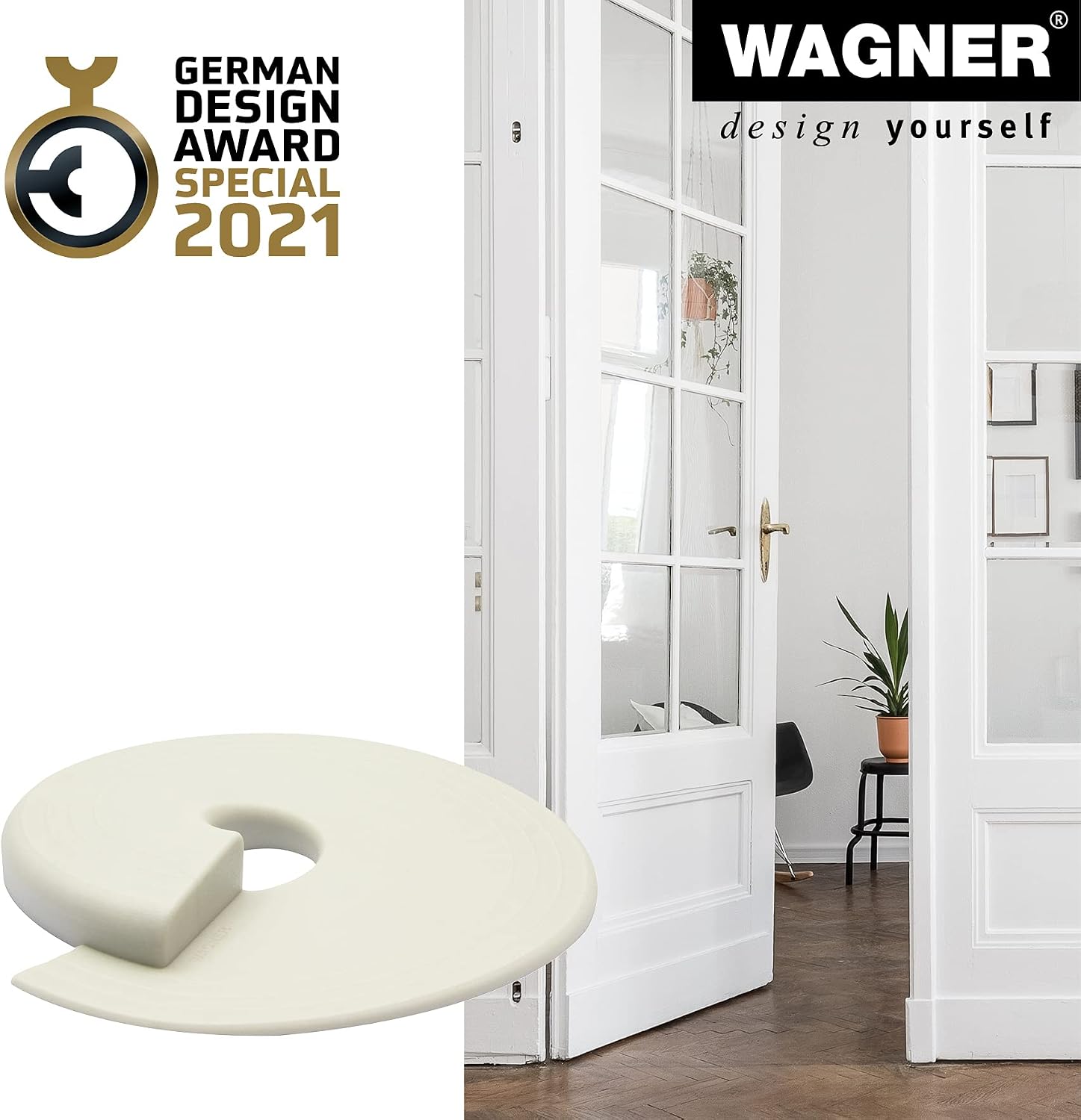 Wagner Door Wedge/Doorstop, diameter 110 x 13 mm, White Design Wedge Made of an Innovative elastomer - Image 5