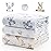 Momcozy Muslin Best Wishes Swaddle Blankets, Ultra Soft Neutral Registry Essentials, Whispering Bears & Elephants, Breathable Large 47\'\' x 47\'\' Newborn Boys Girls Receiving Blanket